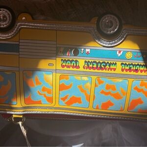 Loungefly Magical Mystery Tour Crossbody Bag - Yellow and Blue Beatles bus